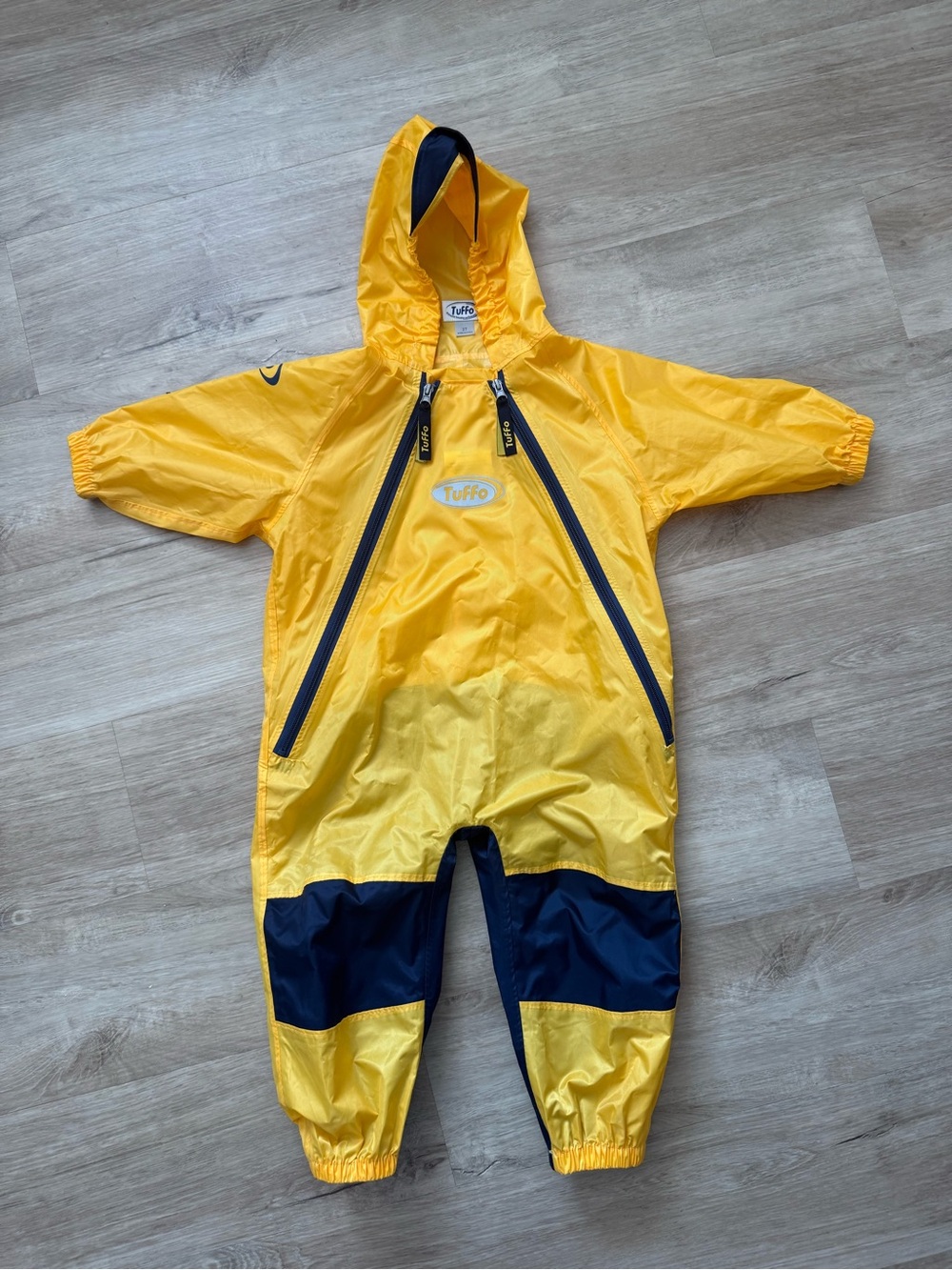 Tuffo 2T Yellow & Navy Kids Waterproof One-Piece Rain Suit